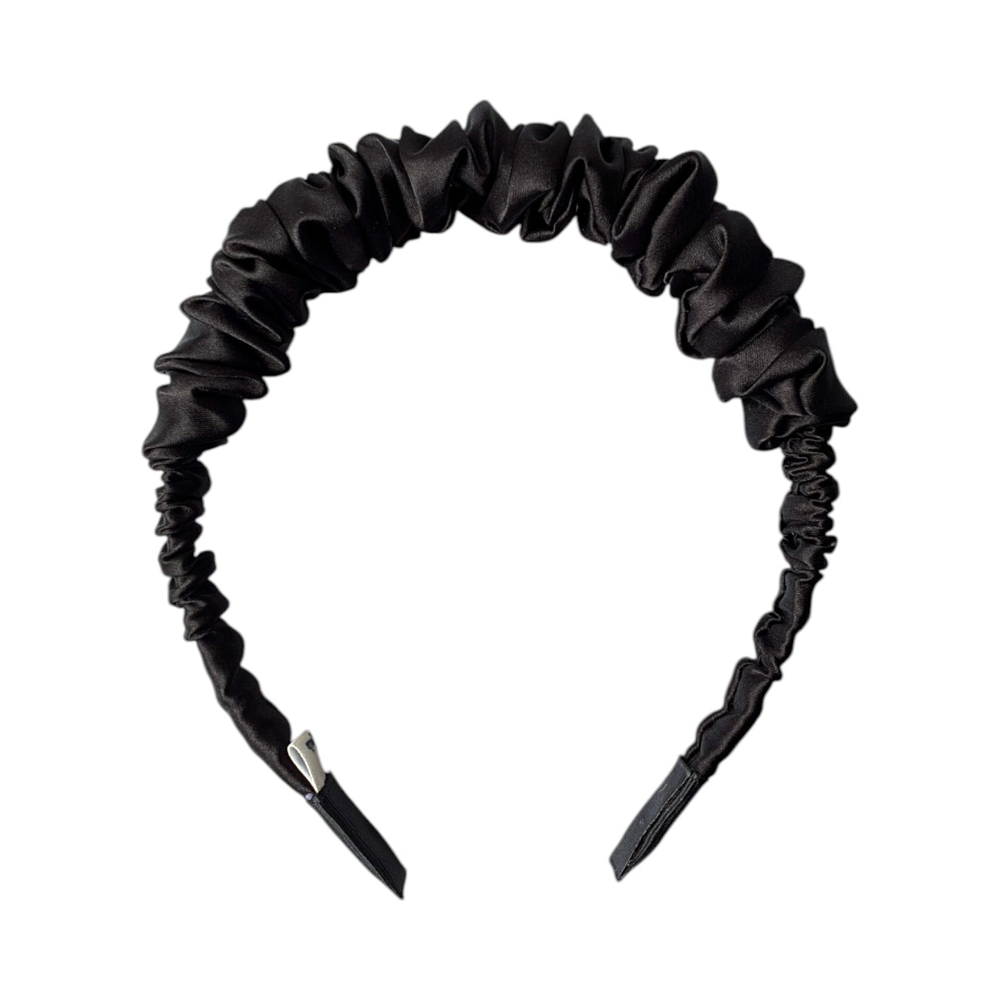 DIADEMA SATINADA SCRUNCH - NOIR CLÁSICA