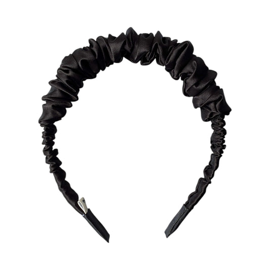 DIADEMA SATINADA SCRUNCH - NOIR CLÁSICA