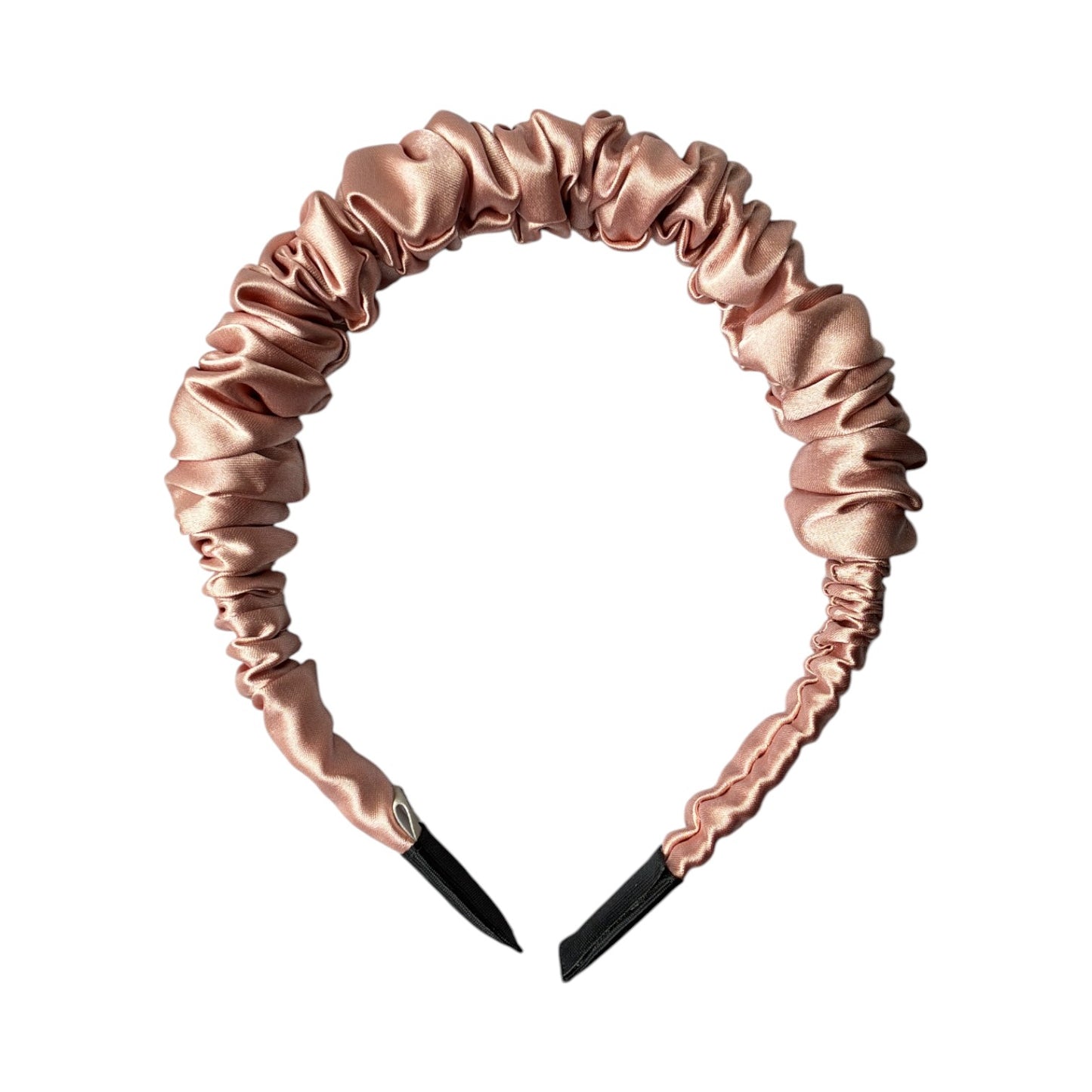 DIADEMA SATINADA SCRUNCH - BLUSH ELEGANCE