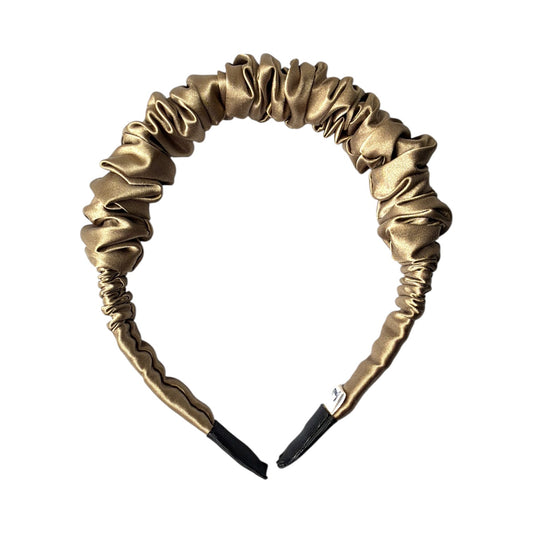 DIADEMA SATINADA SCRUNCH - CHAMPAGNE LUXE