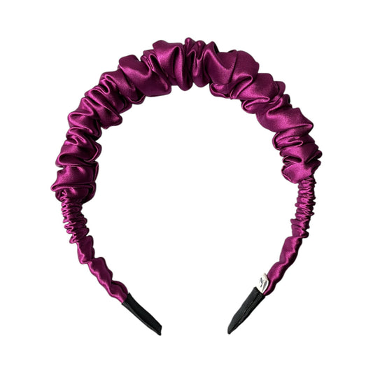 DIADEMA SATINADA SCRUNCH - FUCSIA GLAM